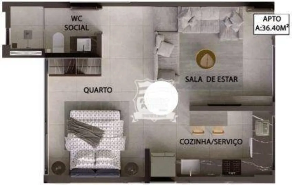 Flat/Apart Hotel, 1 quarto, 36 m² - Foto 27
