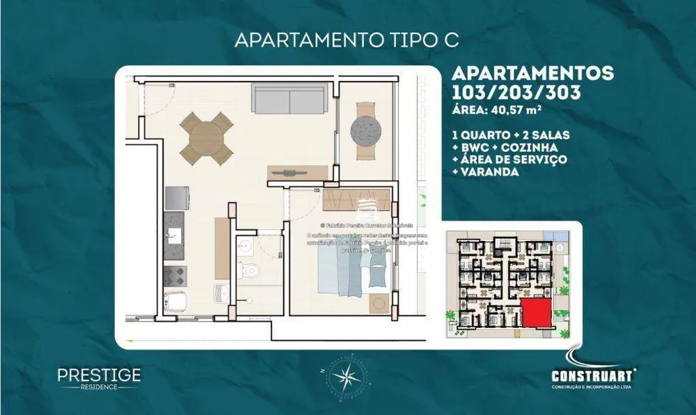 Apartamento, 1 quarto, 40 m² - Foto 7