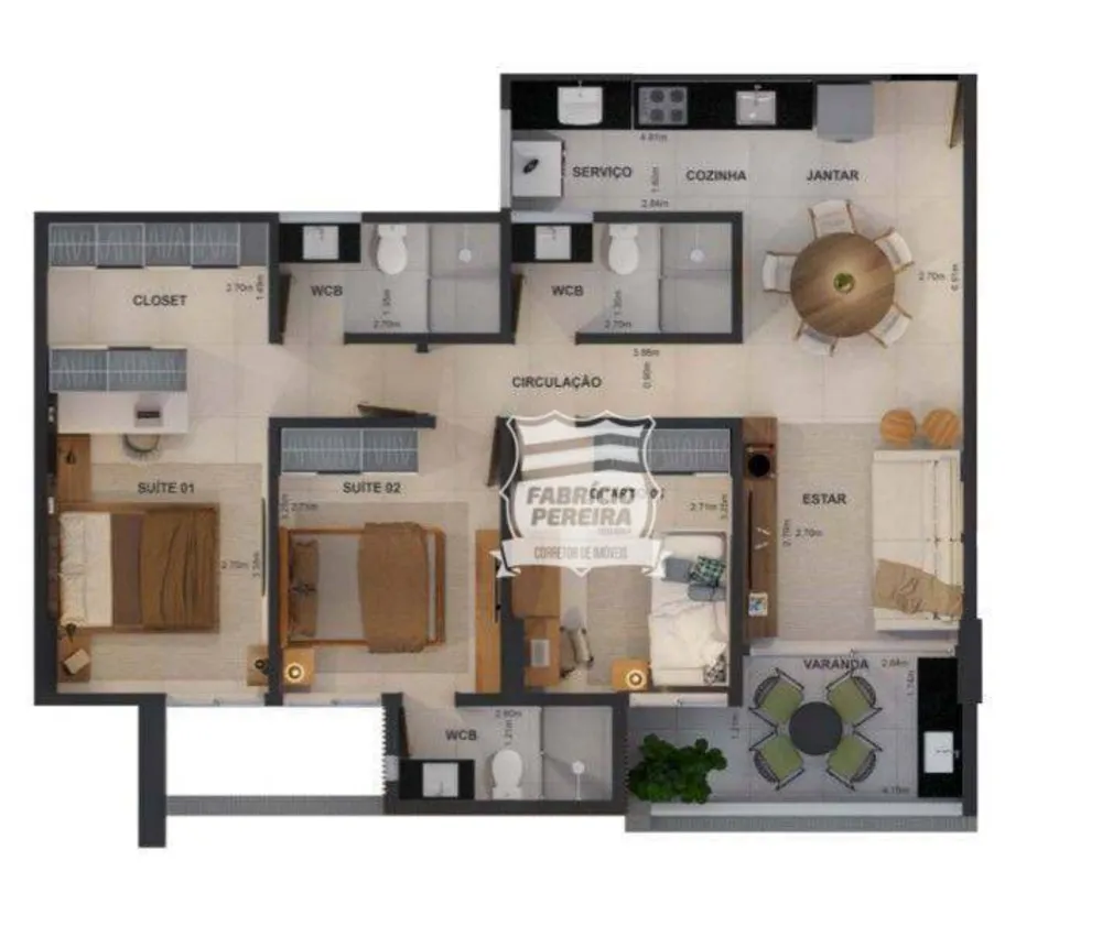 Apartamento, 3 quartos, 88 m² - Foto 6