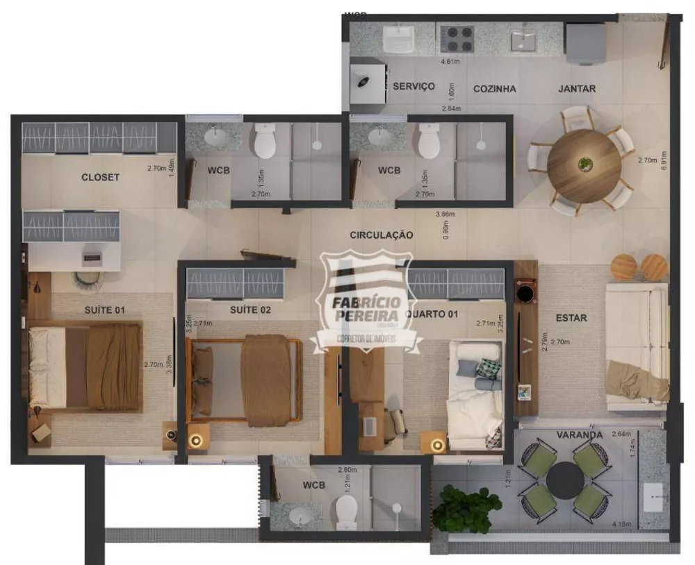 Apartamento à venda com 3 quartos, 89m² - Foto 14