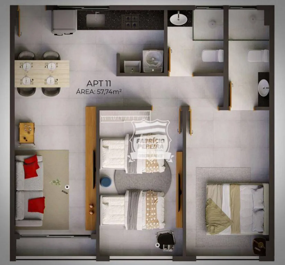 Apartamento, 2 quartos, 57 m² - Foto 15