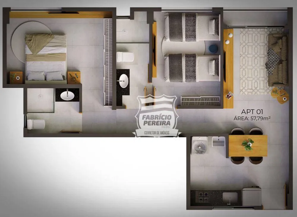 Apartamento, 2 quartos, 57 m² - Foto 5