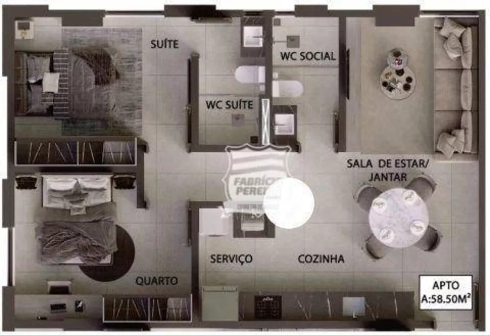 Apartamento, 2 quartos, 53 m² - Foto 9