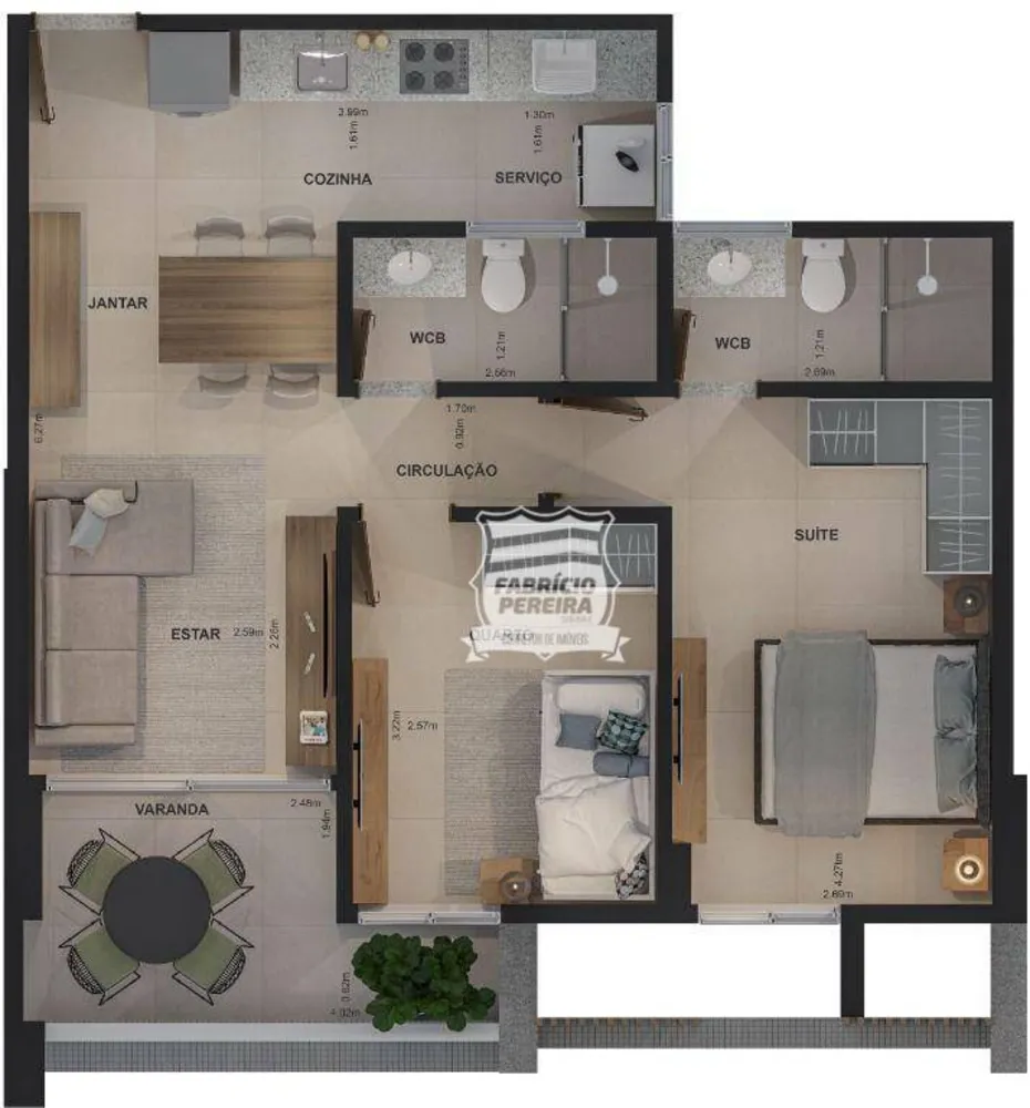 Apartamento, 2 quartos, 67 m² - Foto 7