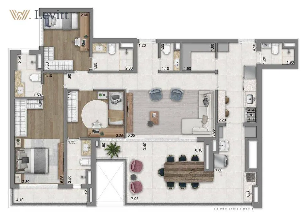 Apartamento, 3 quartos, 134 m² - Foto 1