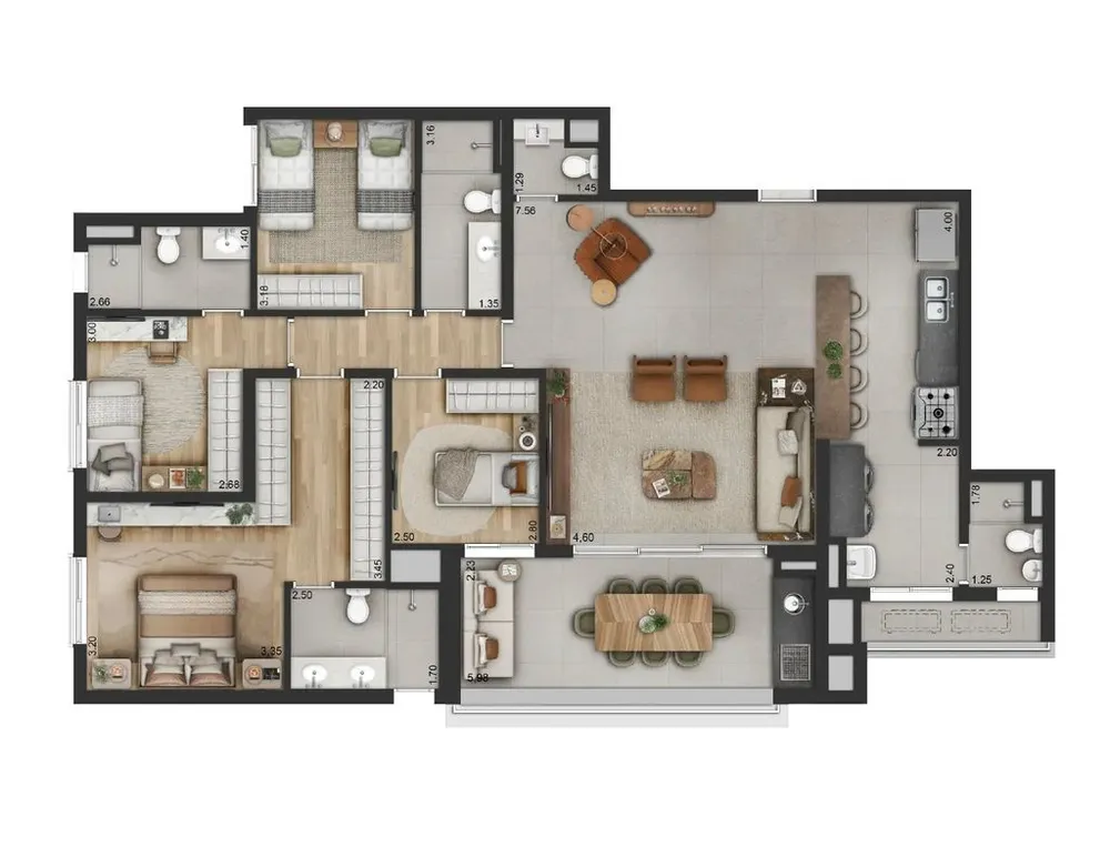 Apartamento, 4 quartos, 141 m² - Foto 2