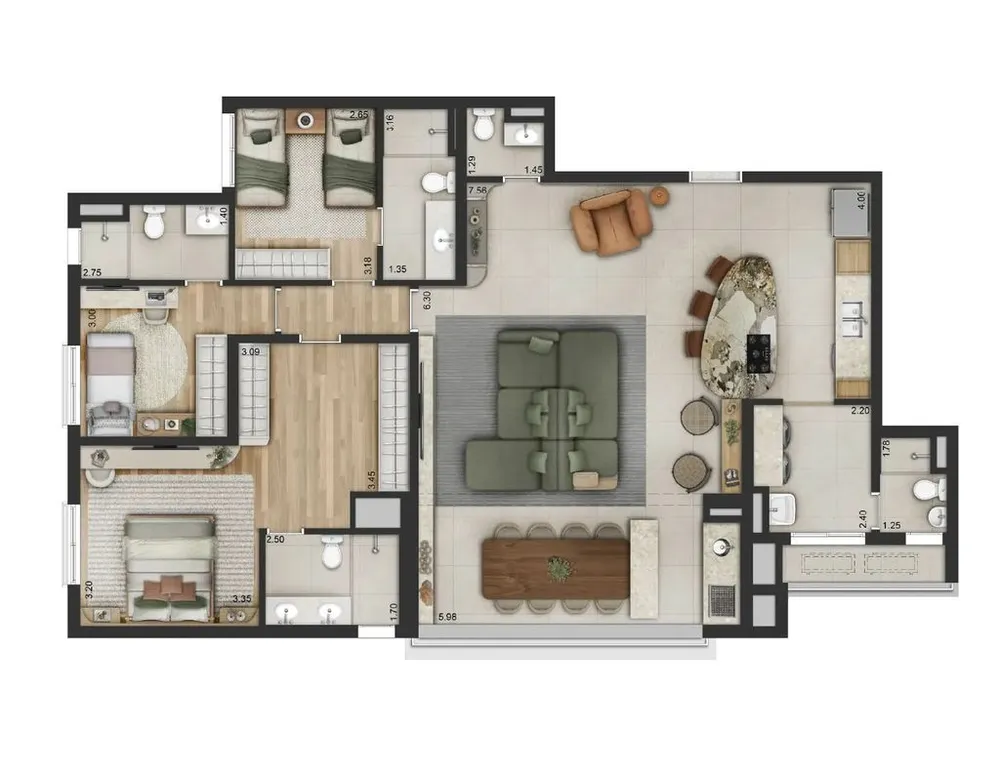 Apartamento, 4 quartos, 141 m² - Foto 3
