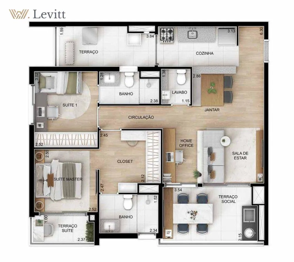 Apartamento, 2 quartos, 65 m² - Foto 1