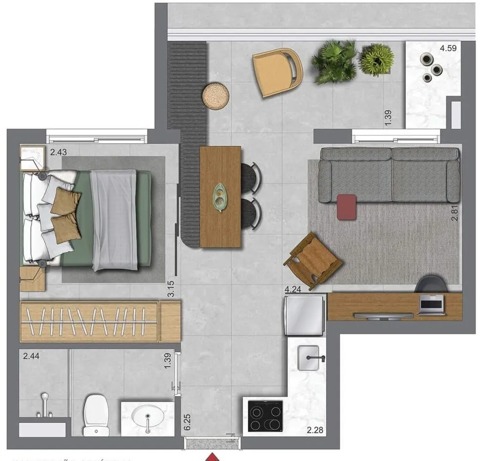 Apartamento, 2 quartos, 56 m² - Foto 6