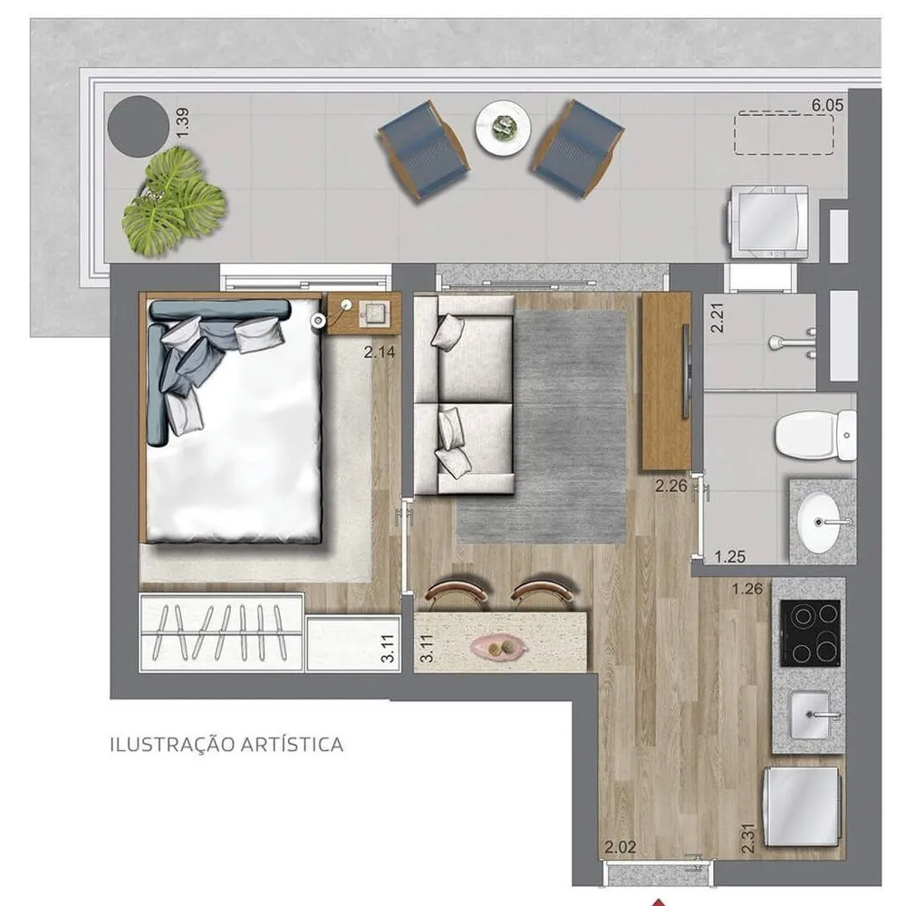 Apartamento, 2 quartos, 56 m² - Foto 7