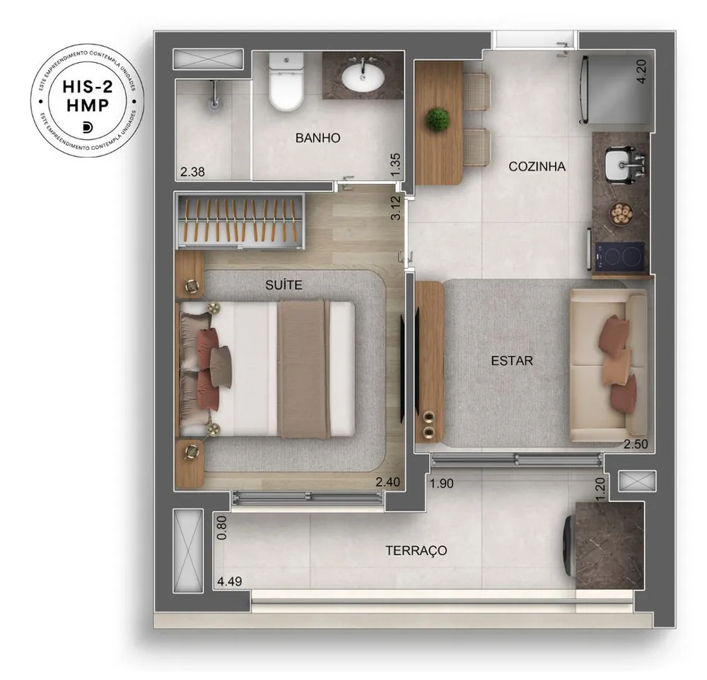 Apartamento, 2 quartos, 48 m² - Foto 8