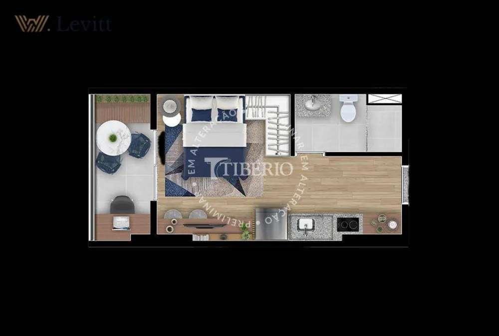 Apartamento, 1 quarto, 24 m² - Foto 2