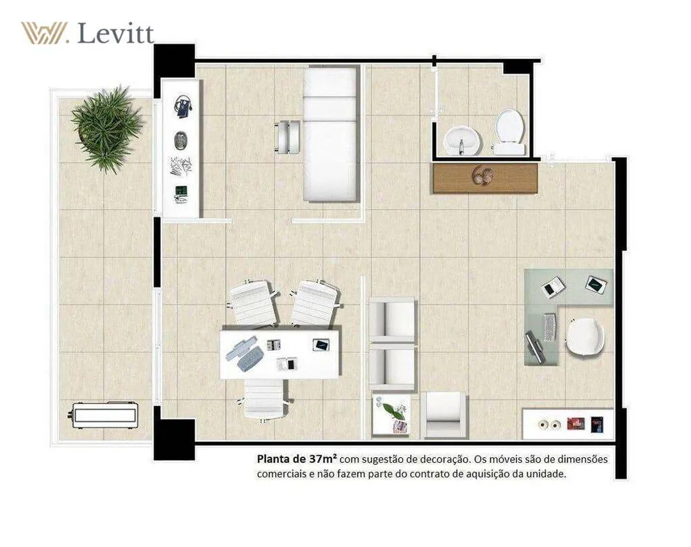 Sala-Conjunto, 39 m² - Foto 3