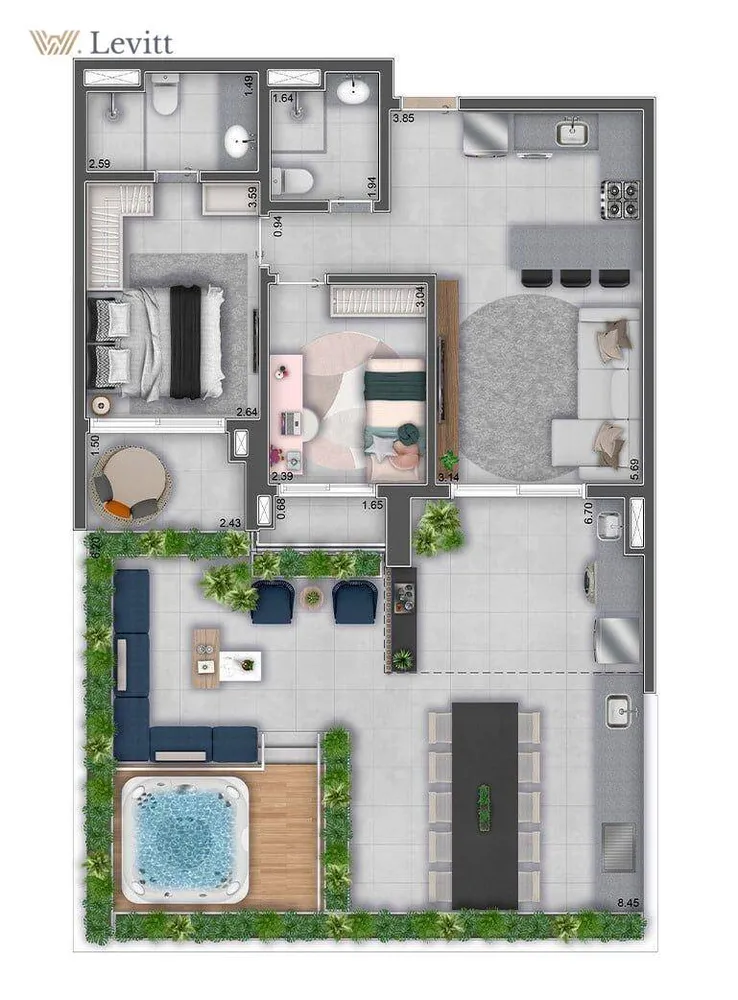 Apartamento, 2 quartos, 69 m² - Foto 4