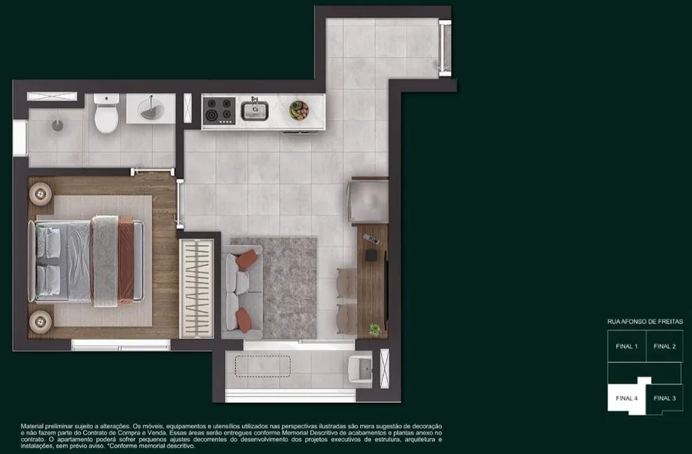 Apartamento, 2 quartos, 37 m² - Foto 6