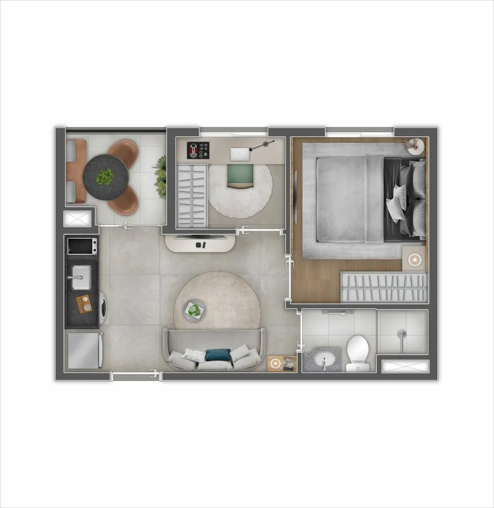 Apartamento, 1 quarto, 28 m² - Foto 1