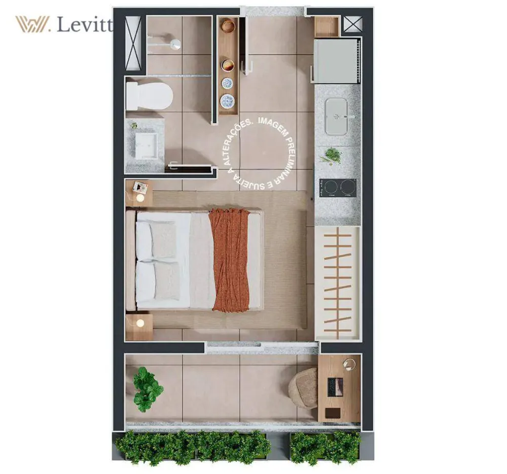 Apartamento, 2 quartos, 44 m² - Foto 1