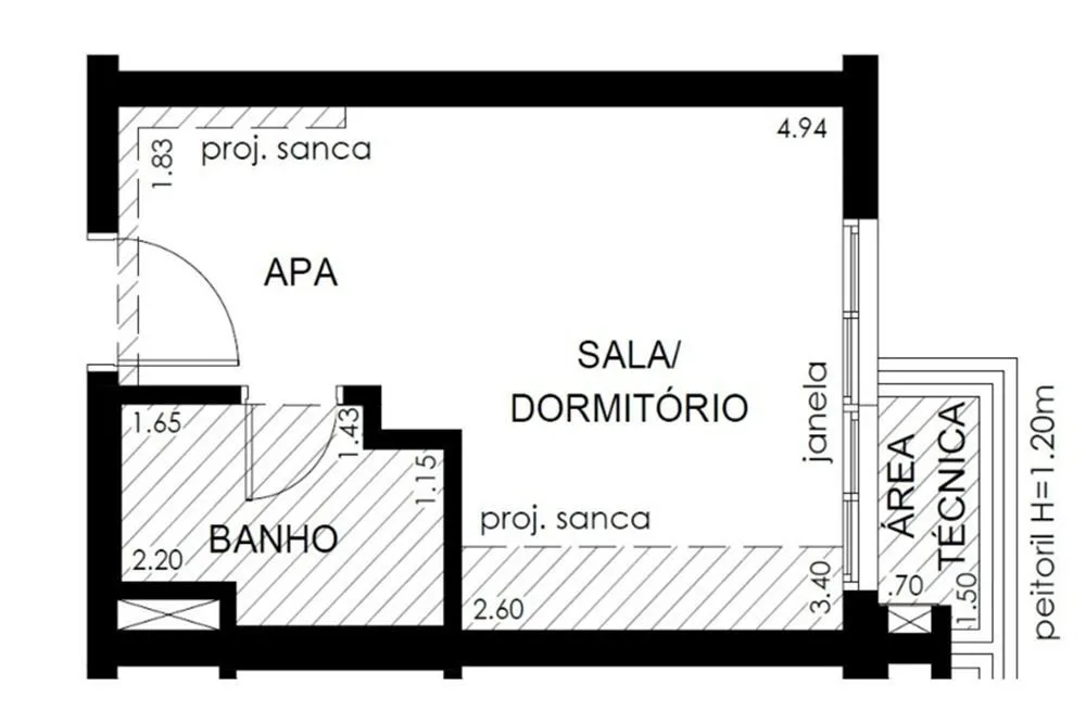 Apartamento, 1 quarto, 21 m² - Foto 3