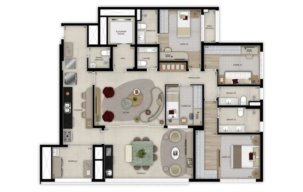 Apartamento, 4 quartos, 184 m² - Foto 3