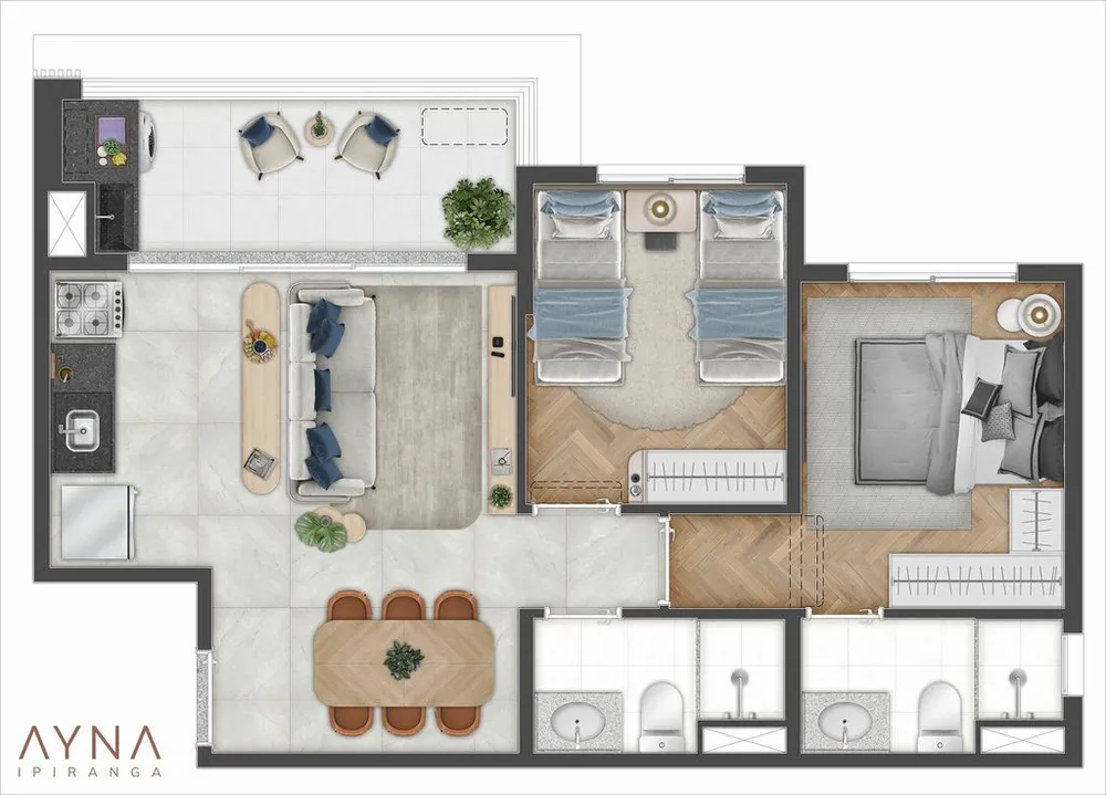 Apartamento, 2 quartos, 54 m² - Foto 7