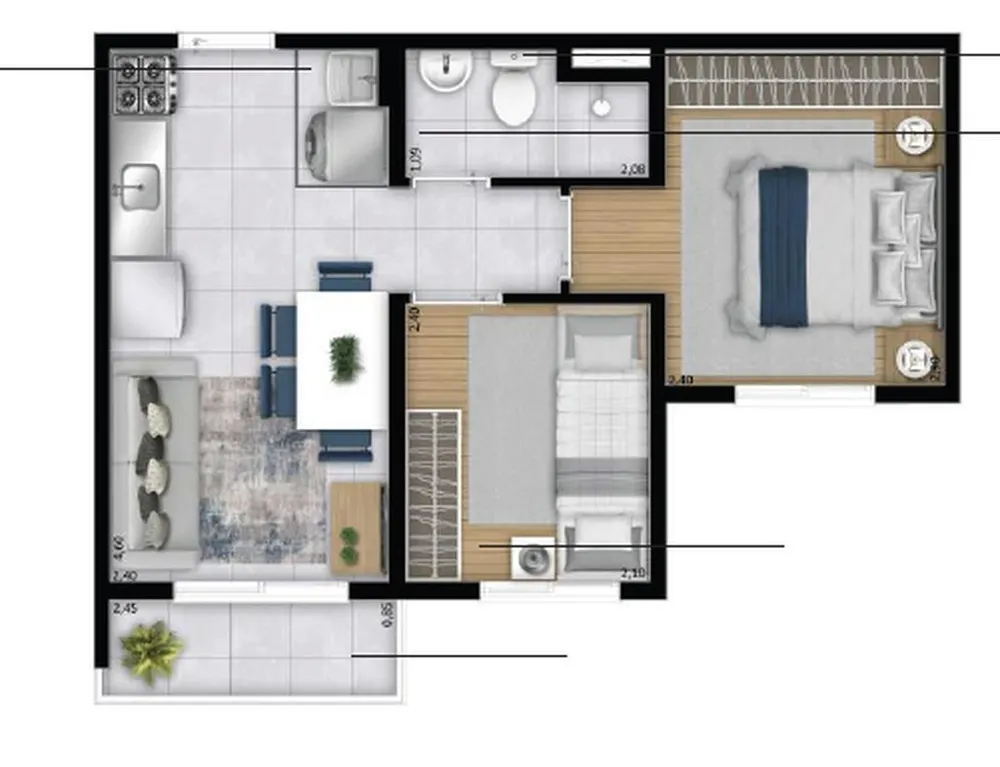 Apartamento, 2 quartos, 32 m² - Foto 4