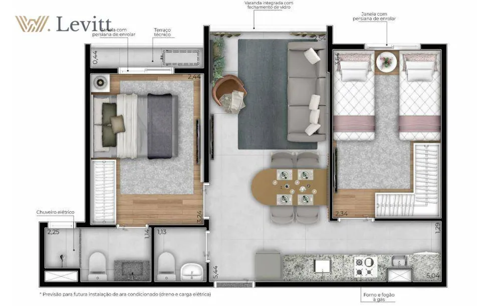 Apartamento, 2 quartos, 56 m² - Foto 6