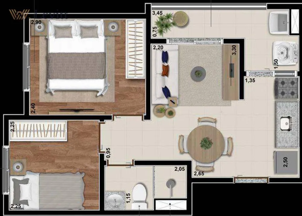 Apartamento, 1 quarto, 25 m² - Foto 4