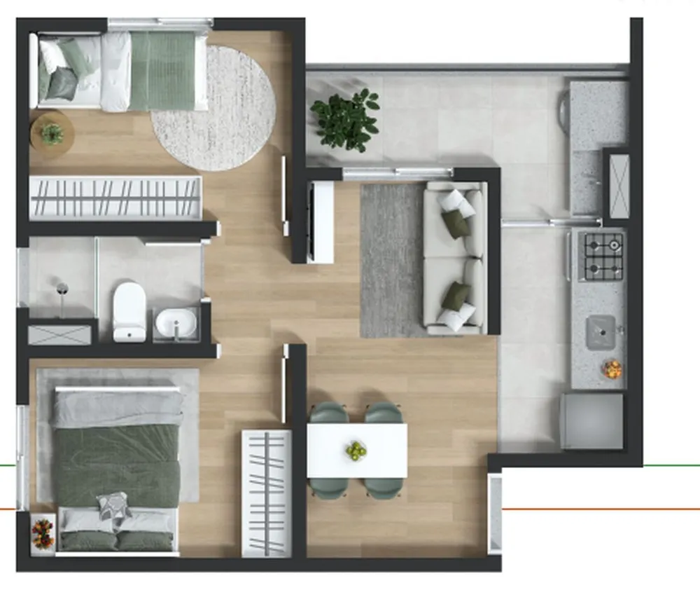 Apartamento, 1 quarto, 27 m² - Foto 3
