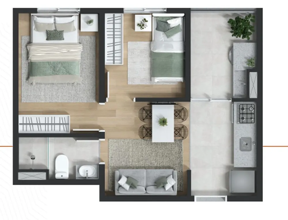 Apartamento, 1 quarto, 27 m² - Foto 1