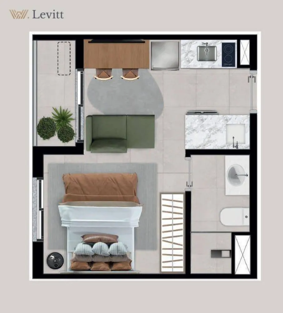 Apartamento, 1 quarto, 24 m² - Foto 3