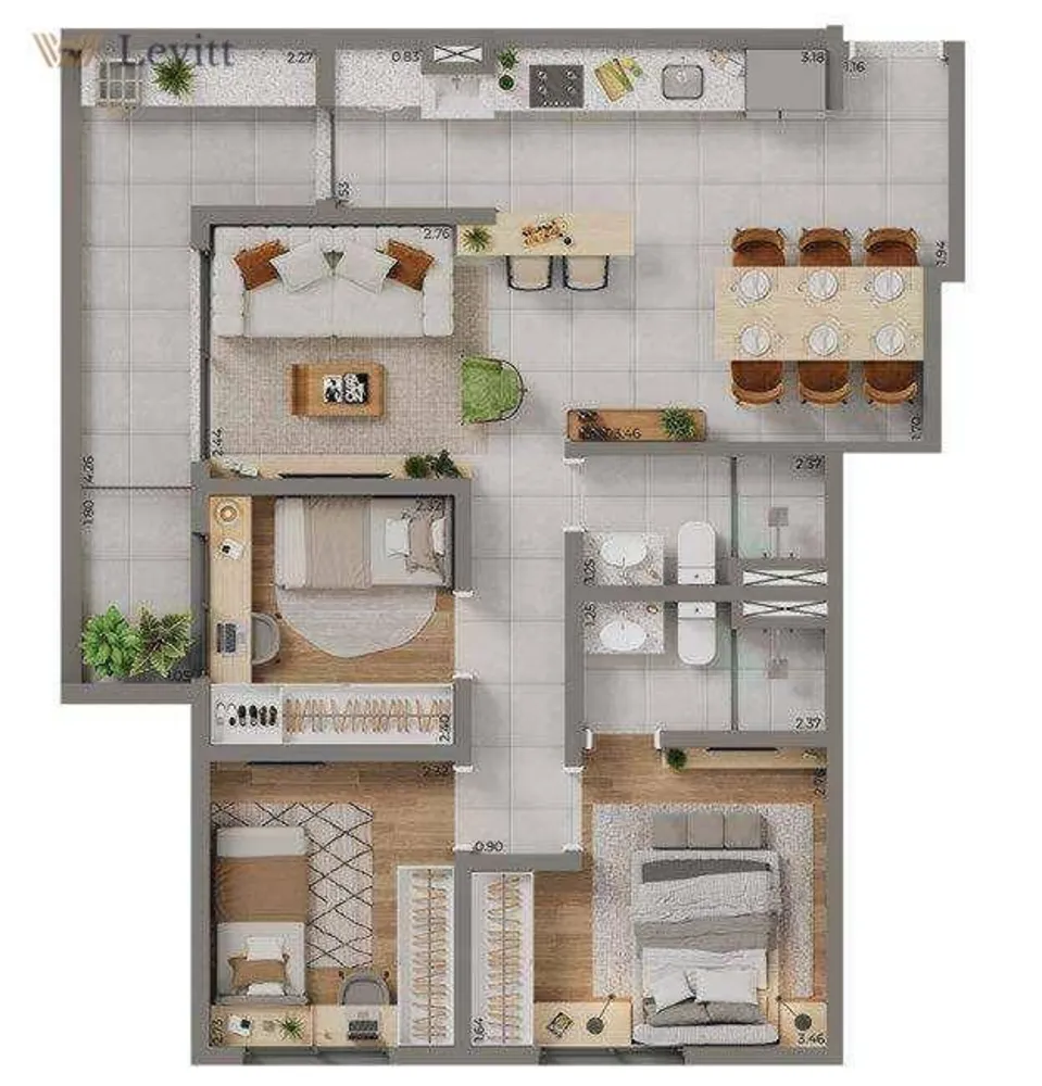 Apartamento, 1 quarto, 32 m² - Foto 1