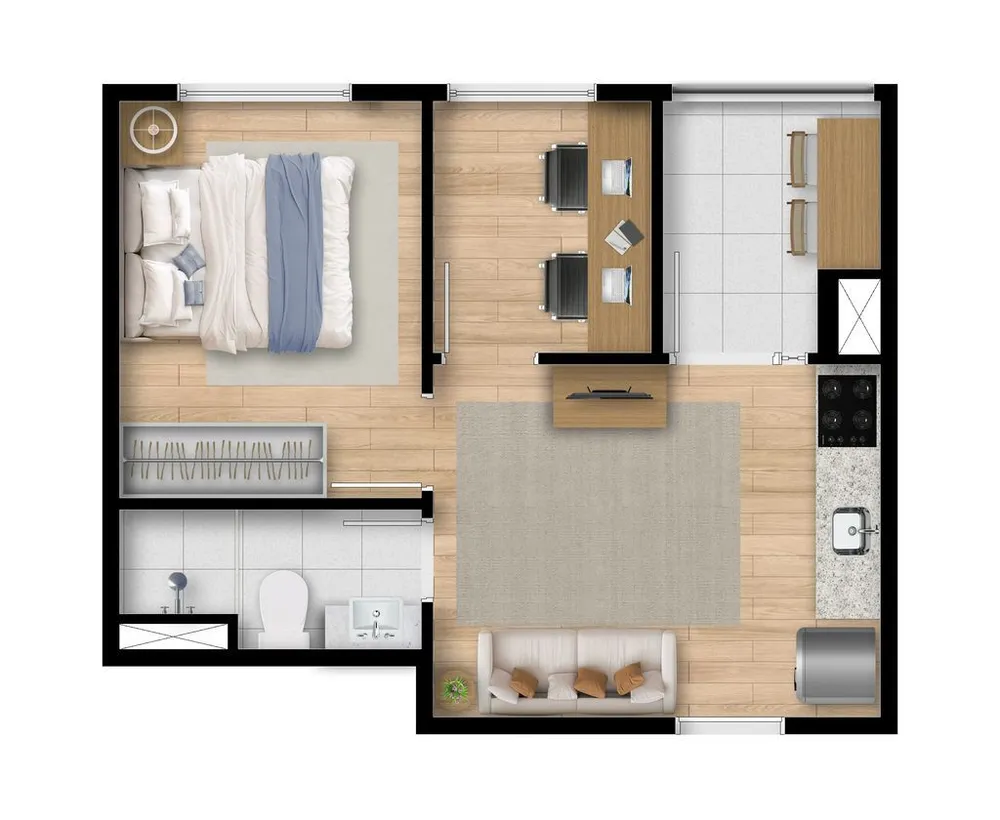 Apartamento, 2 quartos, 35 m² - Foto 3