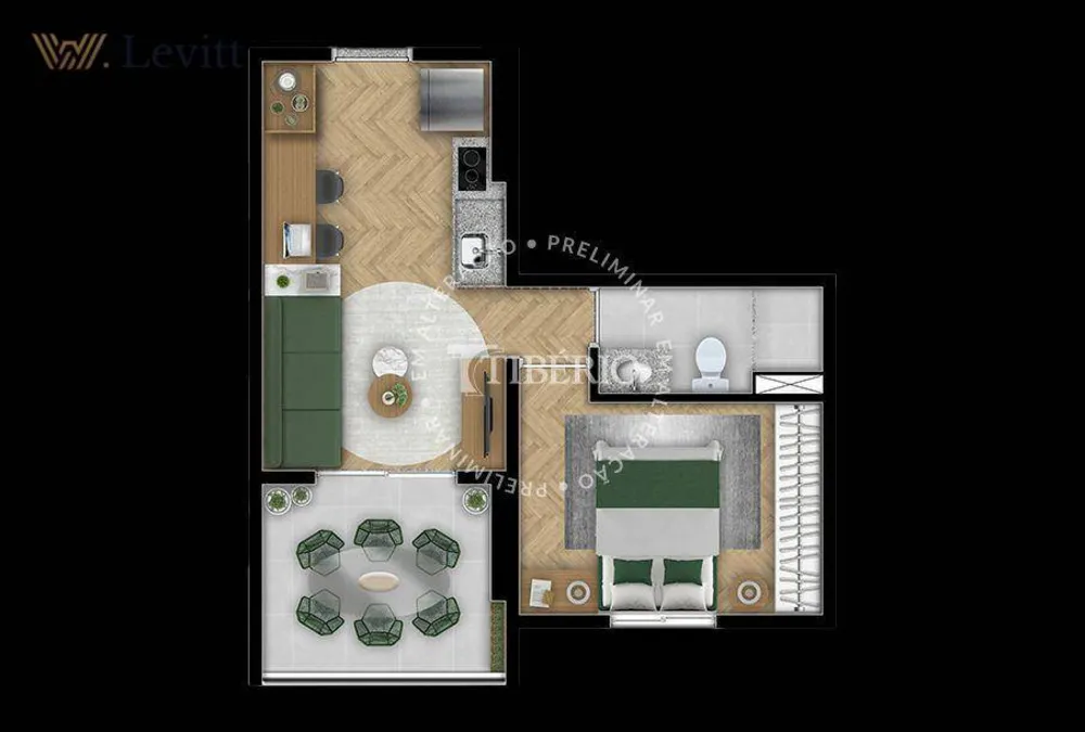 Apartamento, 1 quarto, 33 m² - Foto 4