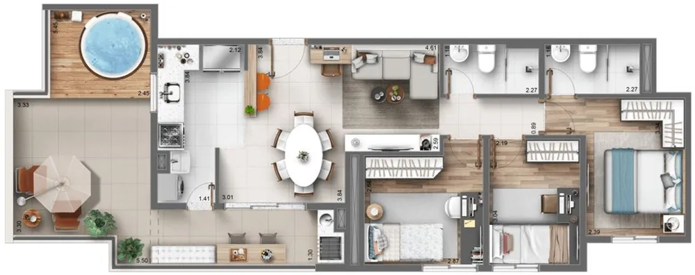 Apartamento, 2 quartos, 42 m² - Foto 2