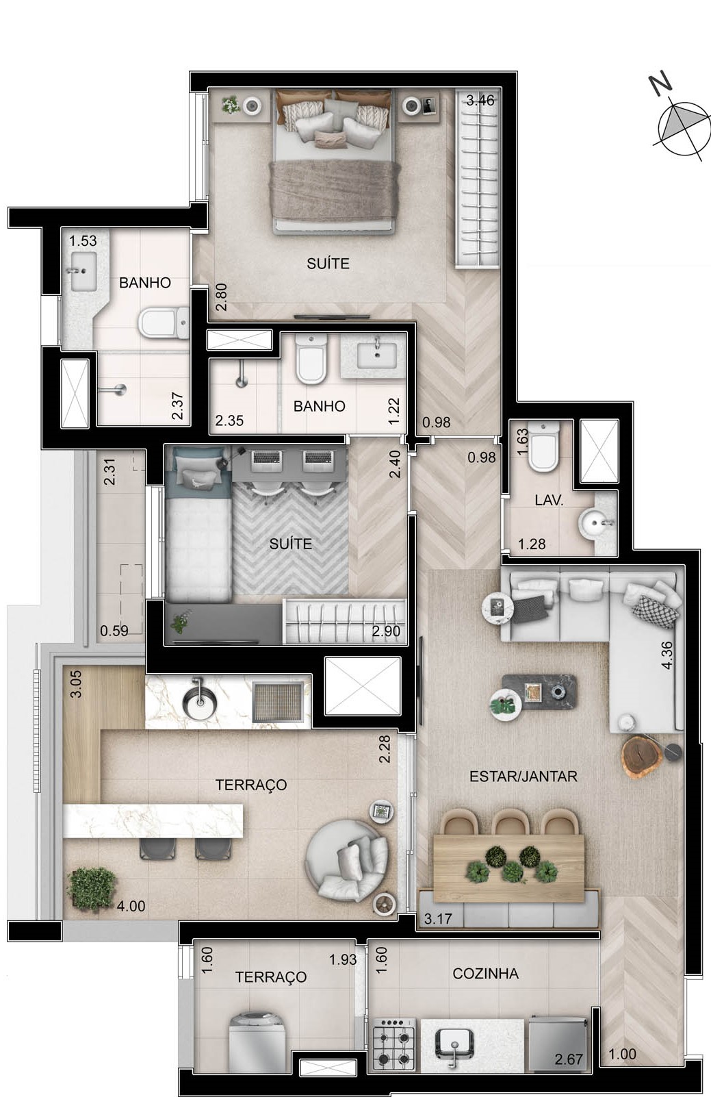 Apartamento à venda com 2 quartos, 73m² - Foto 4