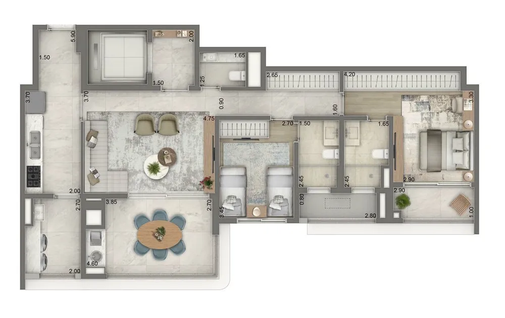 Apartamento, 4 quartos, 179 m² - Foto 7