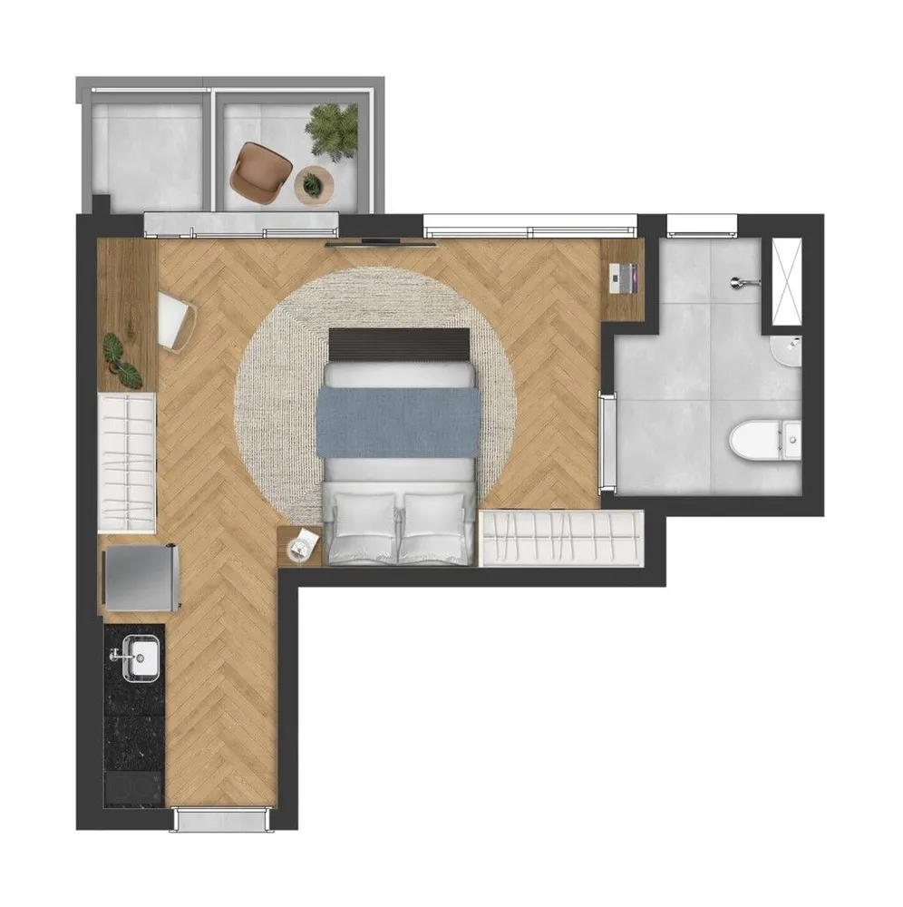 Apartamento, 1 quarto, 41 m² - Foto 8