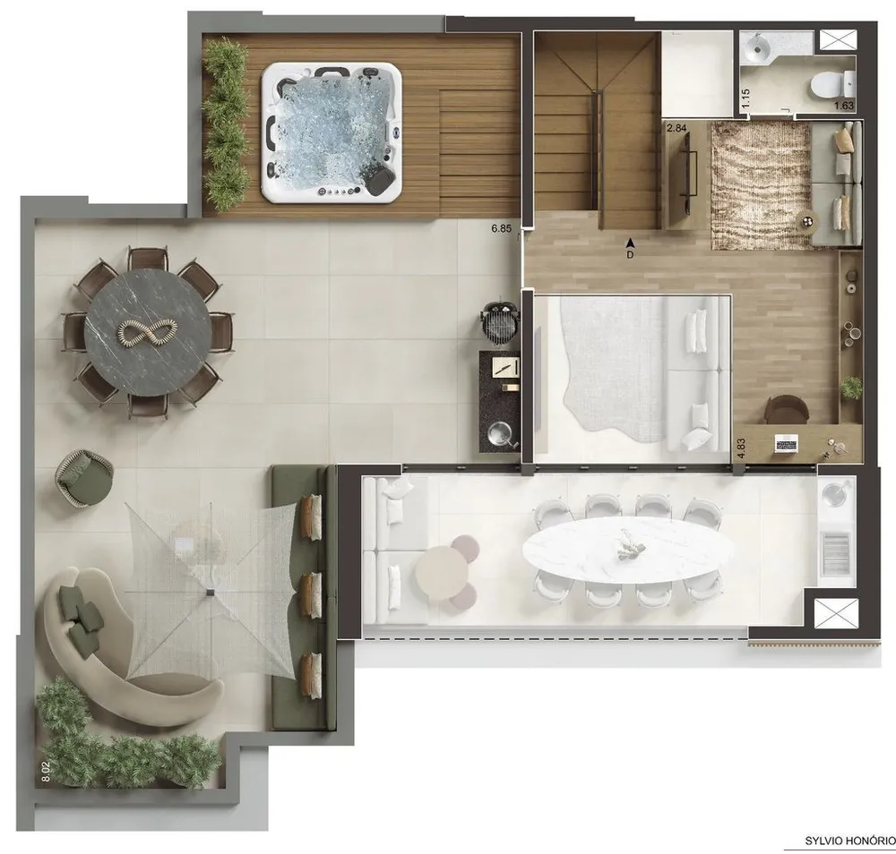 Cobertura, 2 quartos, 132 m² - Foto 8
