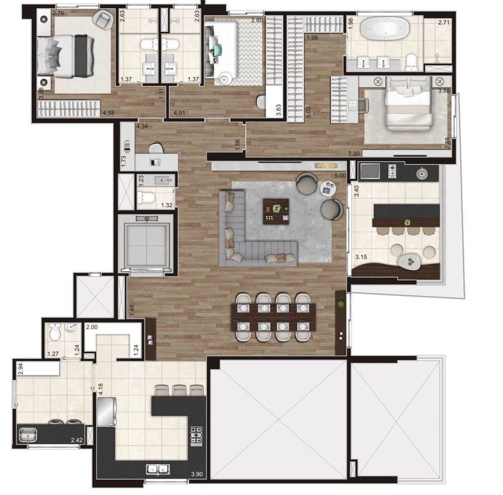 Apartamento à venda com 3 quartos, 181m² - Foto 11