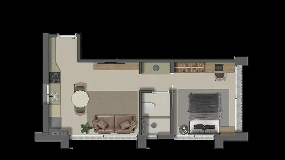 Apartamento, 1 quarto, 43 m² - Foto 7