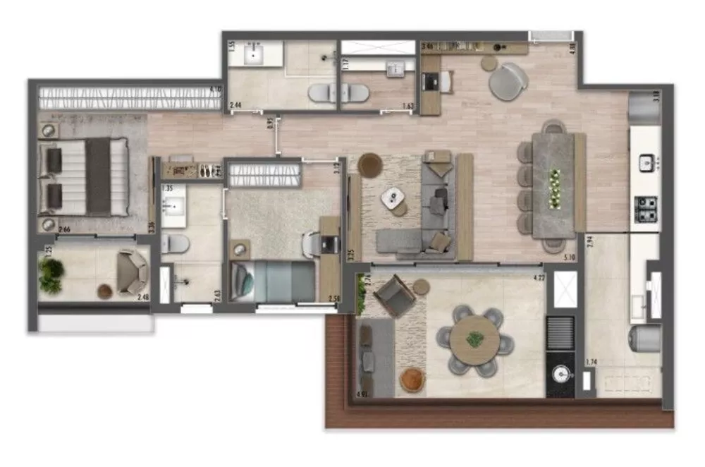 Apartamento à venda com 3 quartos, 113m² - Foto 1