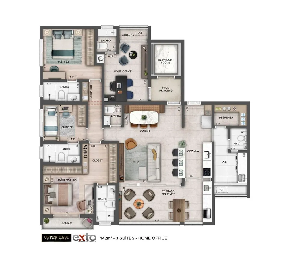 Apartamento, 4 quartos, 142 m² - Foto 4