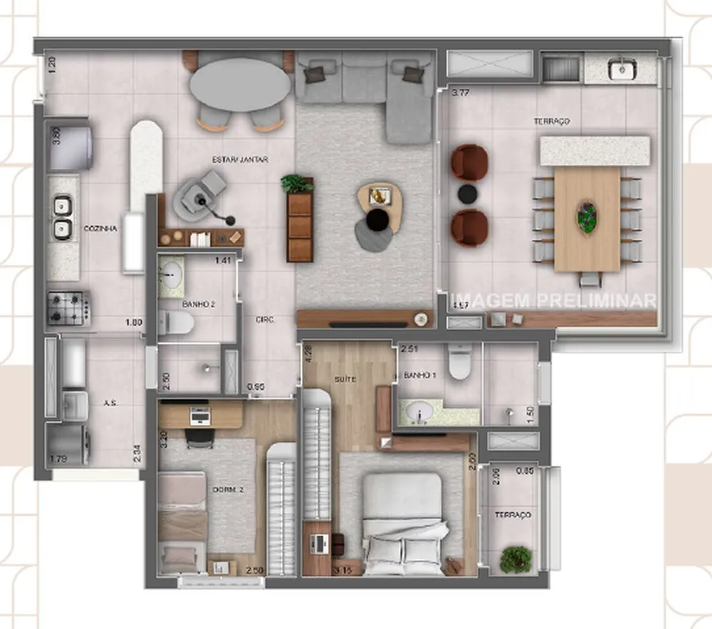 Apartamento, 2 quartos, 61 m² - Foto 6