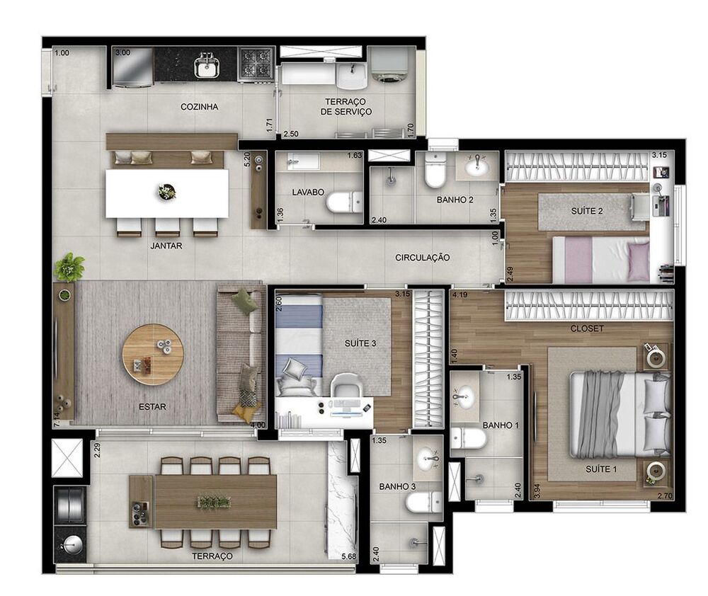 Apartamento, 3 quartos, 104 m² - Foto 4