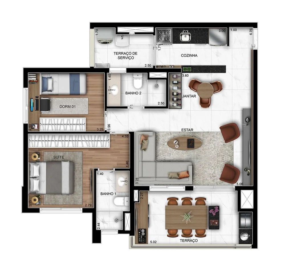 Apartamento, 3 quartos, 104 m² - Foto 9