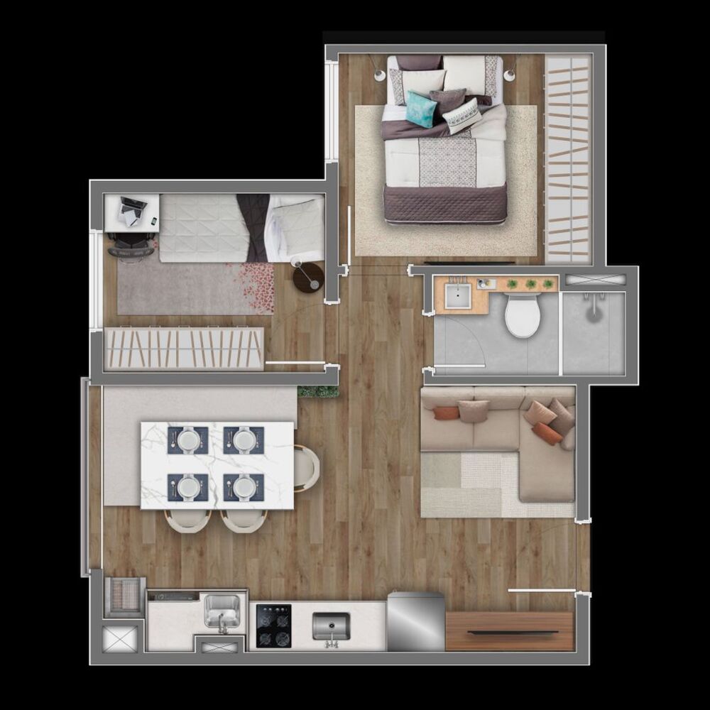 Cobertura, 2 quartos, 81 m² - Foto 7