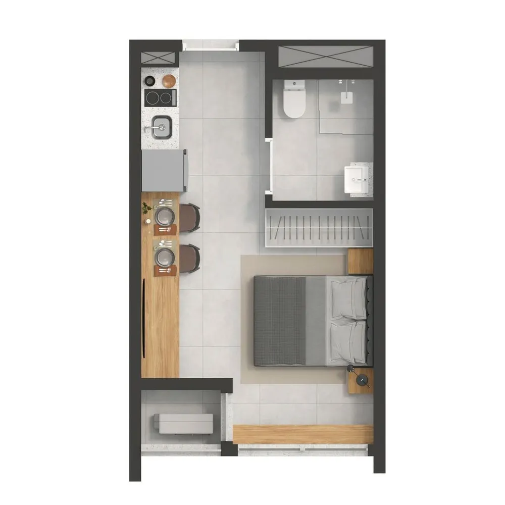 Kitnet-Studio, 36 m² - Foto 4