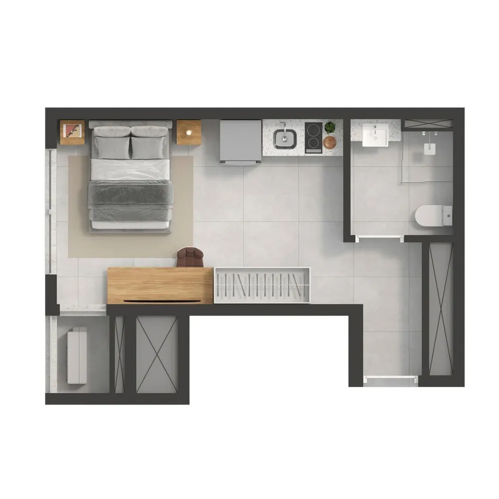 Kitnet-Studio, 36 m² - Foto 8