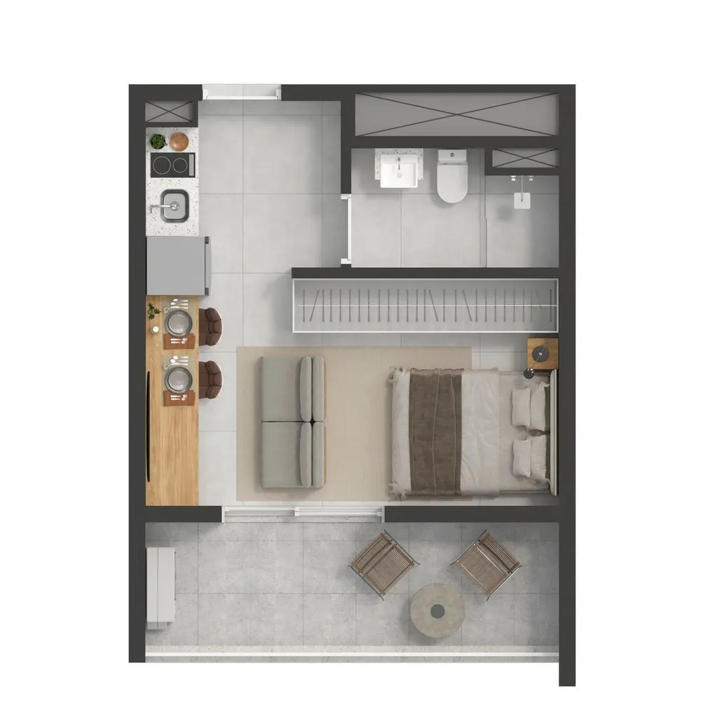 Kitnet-Studio, 36 m² - Foto 6