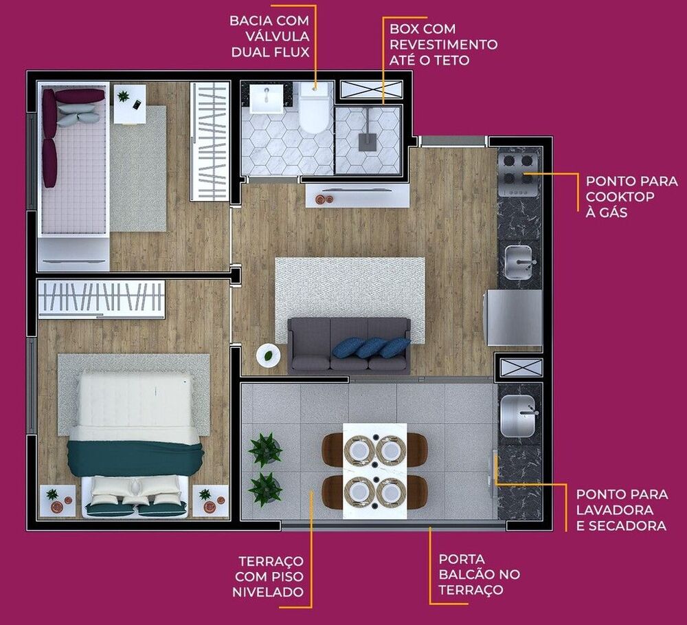 Cobertura, 1 quarto, 43 m² - Foto 1